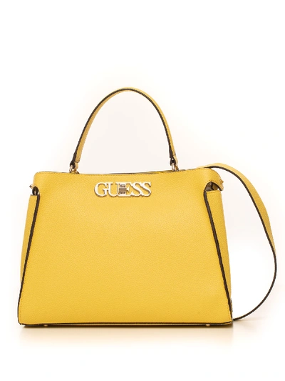 Guess Uptown Chic Shopper Bag Yellow Polyurethane Woman | ModeSens