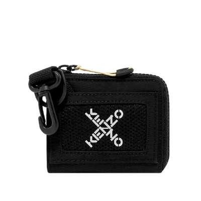 Shop Kenzo Small Sport Zip Wallet In Black