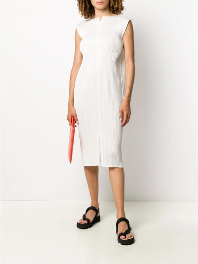 Shop Issey Miyake Long Dress In White