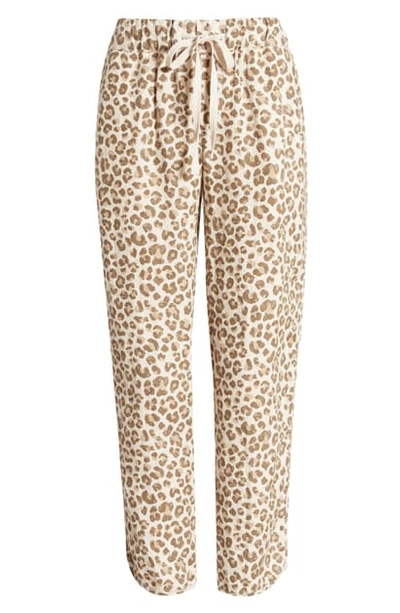 Shop Caslonr Caslon Track Style Linen Pants In Beige Oyster Leopard Distress