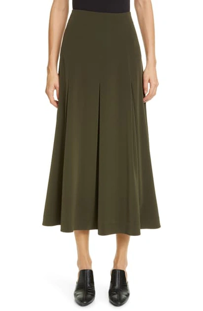 Shop Co Pleated Midi Skirt In Forest