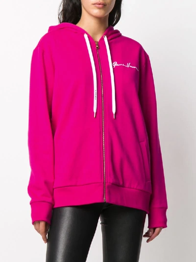 Shop Versace Gianni Signature Hoodie In Pink