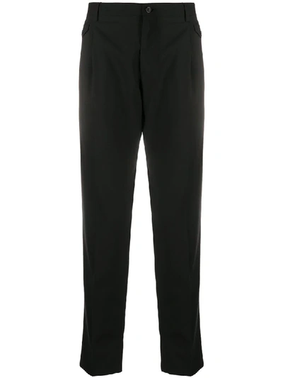 Shop Dolce & Gabbana High-rise Slim-fit Trousers In Black