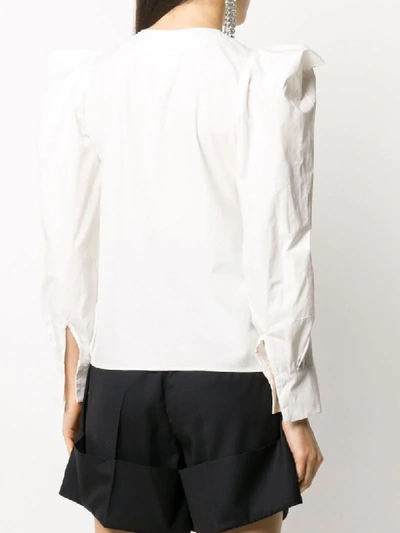 Shop Loulou Puff-sleeve Shirt In White