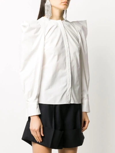 Shop Loulou Puff-sleeve Shirt In White