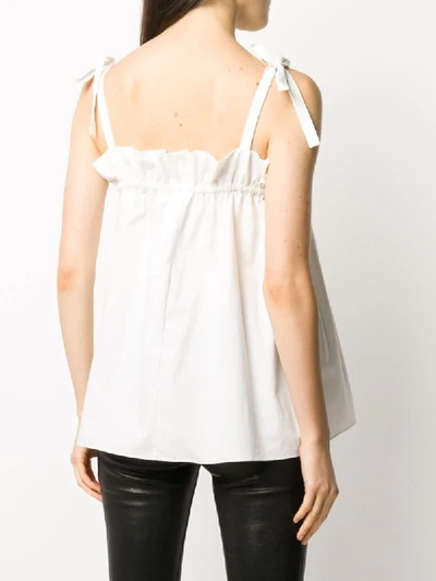 Shop Loulou Oversized-ruffle Top In White