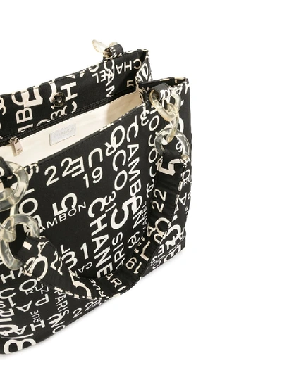 Pre-owned Chanel 2002 By Sea Cc Tote In Black