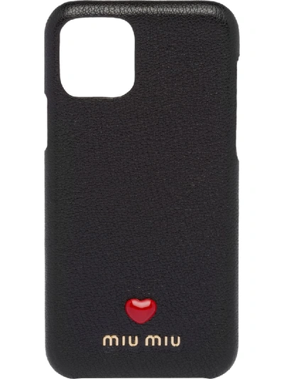 Shop Miu Miu Iphone 11 Pro Case In Black