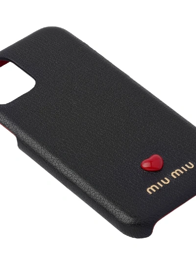 Shop Miu Miu Iphone 11 Pro Case In Black