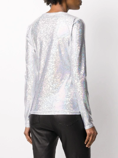 Shop Saks Potts Klassisches Langarmshirt In Silver