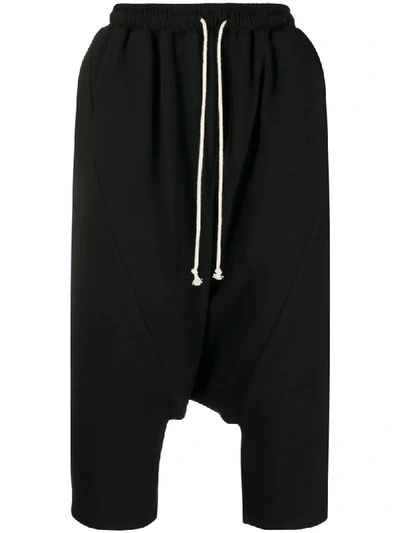Shop Alchemy Cropped Dropped-crotch Trousers In Black