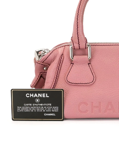Pre-owned Chanel 2004 Logo Fringe Tote Bag In Pink