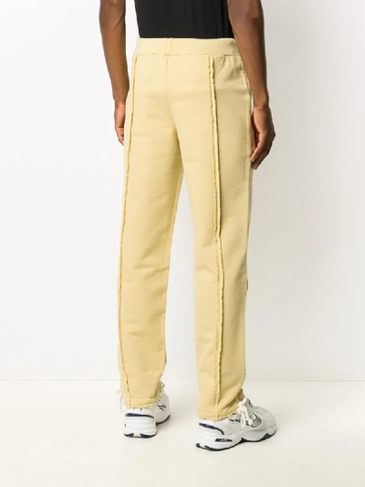 Shop Val Kristopher Unfinished Drawstring Trousers In Yellow