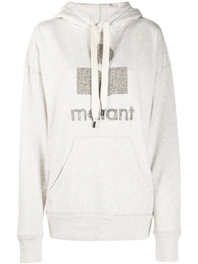 Shop Isabel Marant Étoile Drawstring Hooded Jumper In Neutrals