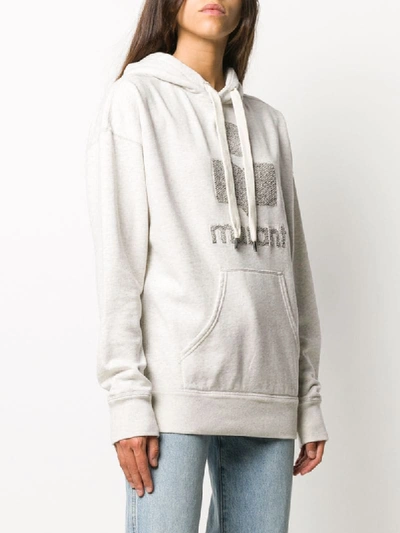 Shop Isabel Marant Étoile Drawstring Hooded Jumper In Neutrals