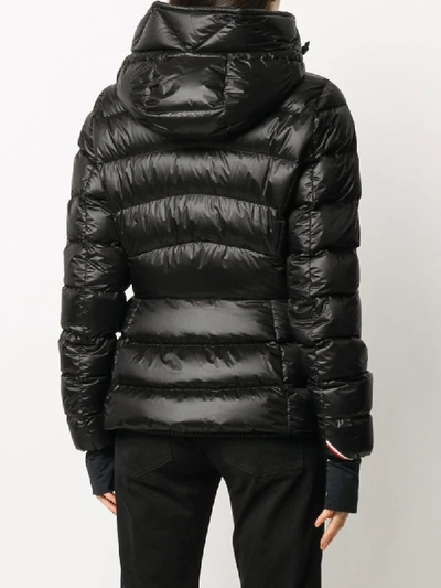 Shop Moncler Hooded Padded Down Jacket In Black