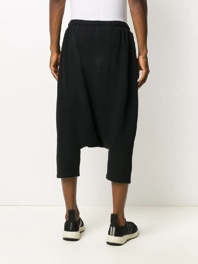 Shop Alchemy Cropped Dropped-crotch Trousers In Black