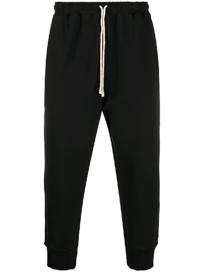 Shop Alchemy Dropped-crotch Track Trousers In Black