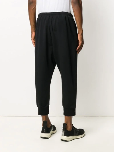 Shop Alchemy Dropped-crotch Track Trousers In Black