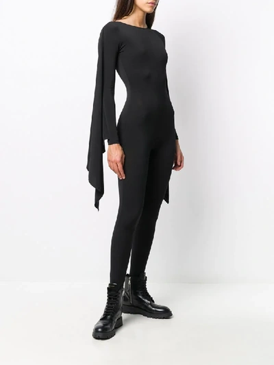 Shop Alchemy Long Flared Sleeve Jumpsuit In Black