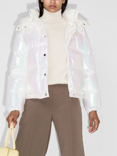 Shop Moncler Daos Puffer Jacket In White