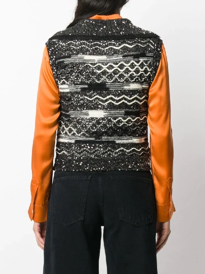 Shop Missoni Textured Knit Vest In Black