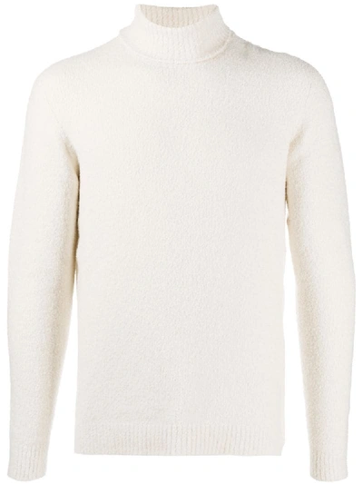 Shop Roberto Collina Ribbed High-neck Jumper In Neutrals