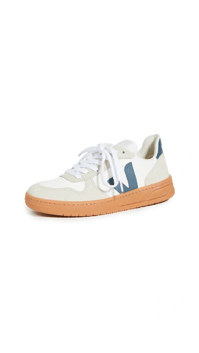 Shop Veja V-10 Sneakers In White/california/natural