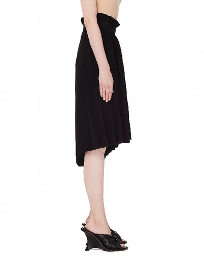 Shop Balenciaga Fancy Black Pleated Skirt