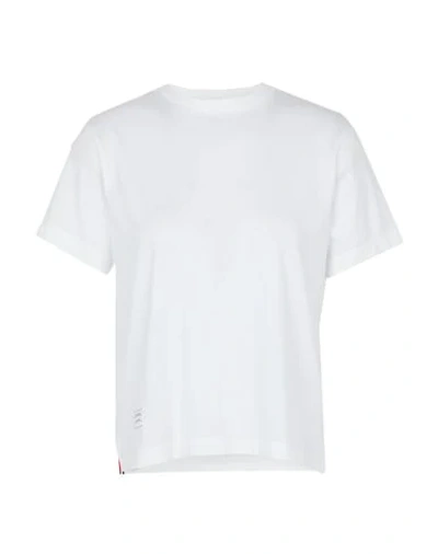 Shop Thom Browne Woman T-shirt White Size 6 Cotton