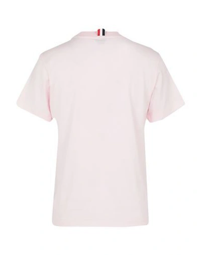 Thom Browne Contrast Trim Cotton T-shirt In Pink