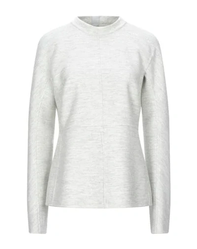 Shop Jil Sander Woman Sweatshirt Light Grey Size 8 Virgin Wool