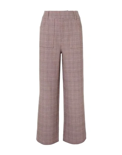 Shop Ganni Pants In Pastel Pink