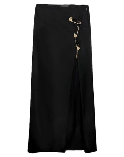 Shop Versace Long Skirts In Black