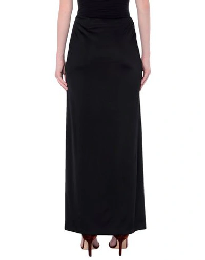Shop Versace Long Skirts In Black