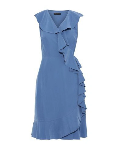 Shop Donna Karan Knee-length Dresses In Blue