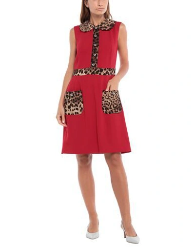 Dolce & Gabbana Short Dresses In Red