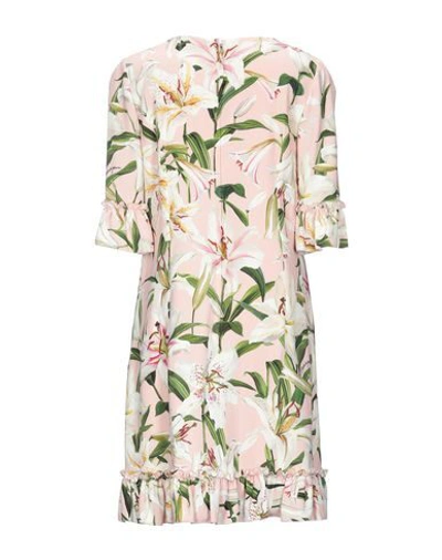 Dolce & Gabbana Short Dresses In Pink