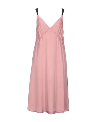 Shop Ballantyne Woman Midi Dress Pastel Pink Size 4 Silk, Elastane