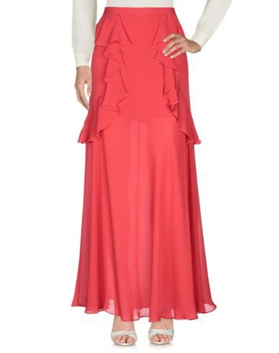 Shop Elie Saab Long Skirts In Red