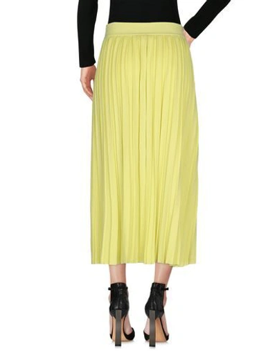 Shop Sminfinity 3/4 Length Skirts In Acid Green