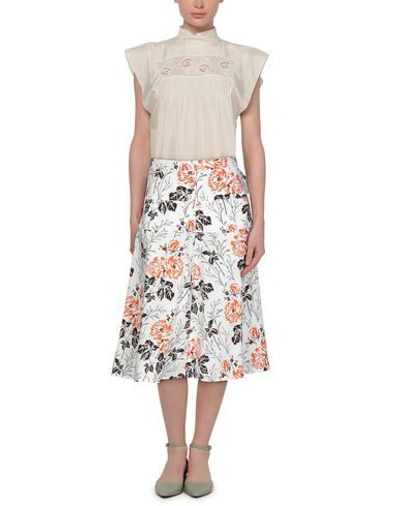 Shop Victoria Beckham 3/4 Length Skirts In White