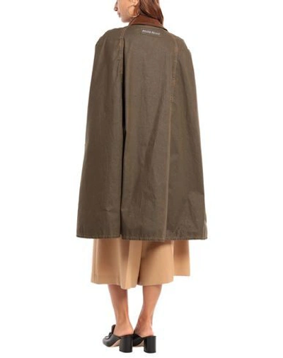 Shop Miu Miu Capes & Ponchos In Military Green