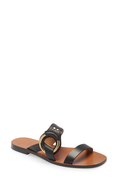 Shop Chloé Demi Slide Sandal In Cognac Brown