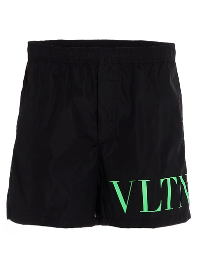 Shop Valentino Swimshort In Black