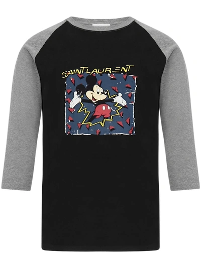 Shop Saint Laurent T-shirt In Black/grey