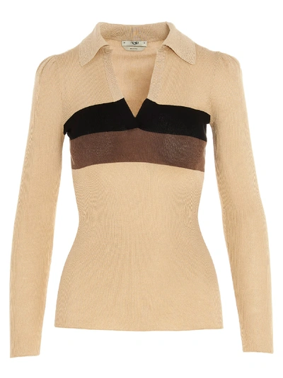 Shop Fendi Sweater In Beige