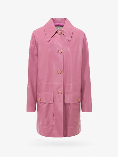 Shop Gucci Coat In Pink