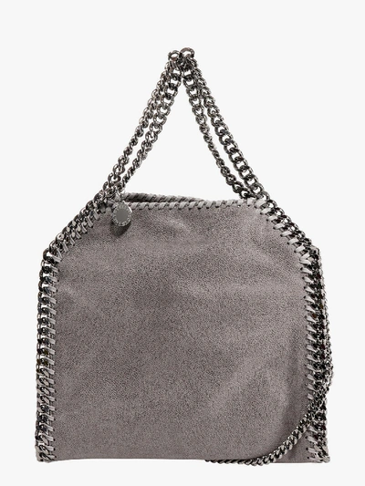Stella Mccartney Falabella Chain Detail Fold-over Tote Bag In Grey