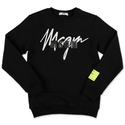 Shop Msgm Sweater In Nero